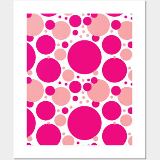 Pink Circles Seamless Pattern 047#002 Posters and Art